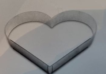 Tortenring Herz verstellbar, ausziehbar 43-50cm, H7cm