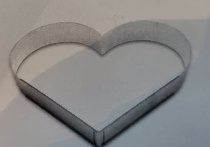 Tortenring Herz verstellbar, ausziehbar 43-50cm, H7cm
