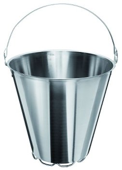Edelstahleimer 12 Ltr. mit Bodenreifen