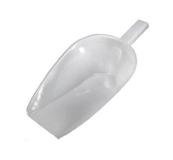 Mehlschaufel Kunststoff weiß/transparent