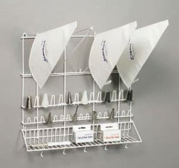 Spritzbeutel- & Tüllenhalter, weiss beschichtet