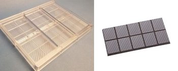 @ Gießform Tafel | Tafelgießform Klassisch mit Streifen