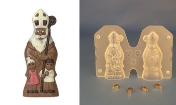 @ Gießform Nikolaus | Bischof mit Stab & Kindern