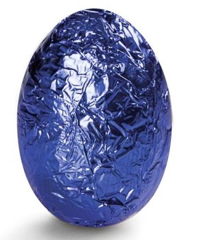 @ Pralinen-Eier milch 'Caramel' verpackt in Alu blau (lose Ware)