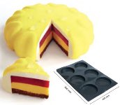 @ Silikon-Matte | -Form 6 runde Formen | Törtchen | Tartelettes (60x40cm)