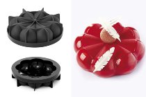 @ Silikon-Matte | -Form | Einzel- | Kuchenform rund Blume 'Bombée'