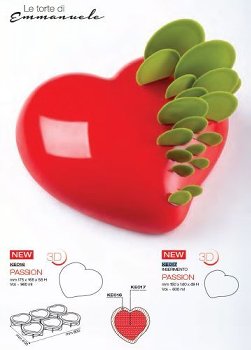 @ Silikon-Matte | -Form | Einzel- | Kuchenform Herz glatt groß 'Passion'