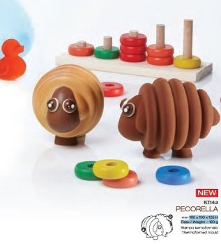 @ Gießform Schaf 'Pecorella' (4 Teile für 2Stk)