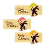 @ Schoko-Dekor Aufleger 'Frohe Ostern' weiße Schokolade (72Stk)
