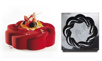 @ Silikon-Matte | -Form | Einzel- | Kuchenform rund mit Relief