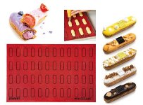 Silikon-Backmatte für 48 Mini Eclairs 60x18mm (60x40cm)