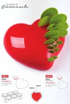 @ Silikon-Matte | -Form | Einzel- | Kuchenform Herz glatt klein 'Passion'