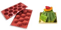 Silikon-Matte | -Form 12 runde Formen | Törtchen| 'Briochette' (1/3 GN=17,5x30cm)
