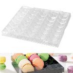 Blister-Einlage für Macaron-Schachtel 35-er rechteckig transparent