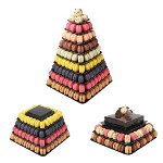 @ Ständer | Display | Aufsteller für Macarons Pyramidenform groß schwarz 9 Stufen