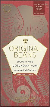 BIO Tafel-Schokolade dunkel | zartbitter mit Nibs 'Cru Udzungwa Grué' 70% bitter (70g)