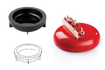 @ Silikon-Matte | -Form | Einzel- | Kuchenform rund glatt 'Planet'