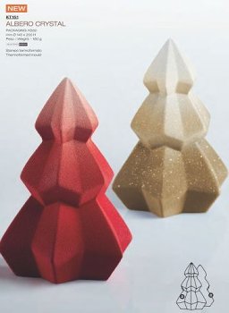 @ Gießform Weihnachts- | Tannen- | Christbaum 'Albero Crystal' (4 Teile für 2 Stk)
