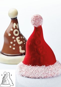 @ Gießform Weihnachsmütze 'Albero Noel' (4 Teile für 2Stk)