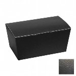 @ Pralinen- | Geschenk-Schachtel rechteckig schwarz mit Relief 'Croco' (ca. 125g)