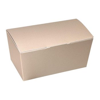 @ Pralinen- | Geschenk-Schachtel rechteckig bronze mit Relief 'Martelé' (ca. 750g)