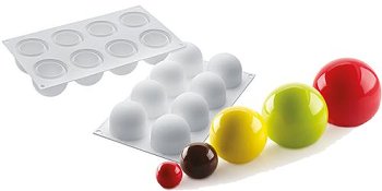 Silikon-Matte | -Form 8 runde Formen | Kugeln | Sferen 'Trüffel' 3D