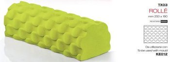 @ Silikon-Matte mit Relief | Reliefmatte für Tortendekore Motiv Rollé (25x19cm)