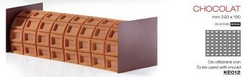@ Silikon-Matte mit Relief | Reliefmatte für Tortendekore Motiv Chocolat (25x19cm)