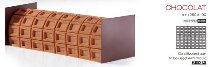 @ Silikon-Matte mit Relief | Reliefmatte für Tortendekore Motiv Chocolat (25x19cm)