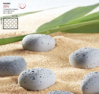 @ Silikon-Matte | -Form 12 Steine 'Zen' (30x40cm)