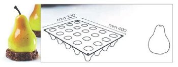 Silikon-Matte | -Form 20 Birnenformen (30x40cm)
