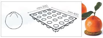 Silikon-Matte | -Form 20 Mandarinenformen (30x40cm)