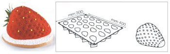 Silikon-Matte | -Form 20 Erdbeerformen (30x40cm)