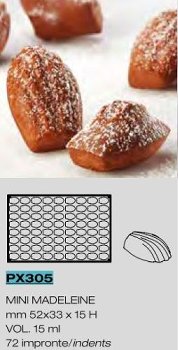 @ Silikon-Matte | -Form 72 Madeleines | Bärentatzen | Muscheln 'Mini' (60x40cm)