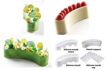 @ Kit Silikon-Matte | -Form | Einzel- | Kuchenform halbrunde Form