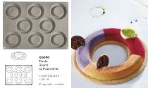 Silikon-Matte | -Form 8 Ringformen mit Kanten 'Tondo' (30x40cm)