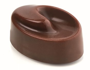 Gießform Praline | Pralinengießform 21 ovale Formen mit Relief 'Pop Style'