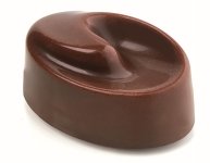 Gießform Praline | Pralinengießform 21 ovale Formen mit Relief 'Pop Style'