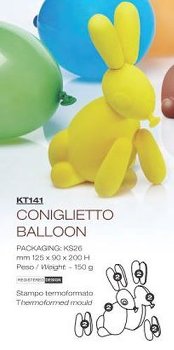 @ Gießform Hase 'Conglietto Balloon' (12 Teile für 2Stk)