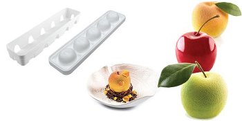 Silikon-Matte | -Form 3D Apfel, Kirsche & Pfirsich