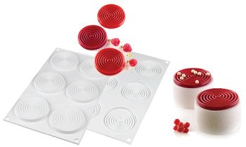 Silikon-Matte | -Form 6 runde Formen | Ringe 'Tourbillon'