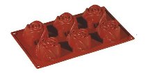 @ Silikon-Matte | -Form 6 Rosenformen (1/3GN= 17,5x30cm)