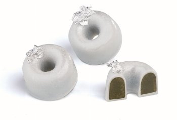 Gießform Praline | Pralinengießform 21 runde Formen mit Loch | Donut