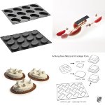 Kit Silikon-Matte | -Form ovale Formen | Törtchen | Tartelettes | Florentiner (30x40cm)