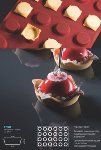 @ Silikon-Matte | -Form | Backmatte gelocht 24 Runde Formen 'Glossy Red' (60x40cm)