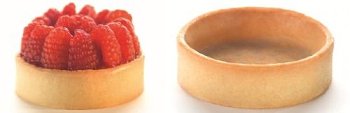 Dessert-Tartelette hell Rund groß (36 Stk) Mürbteig