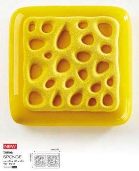 @ Silikon-Matte | -Form 2 quadratische | viereckige Schwamm-Formen 'Sponge' (30x17,5cm)