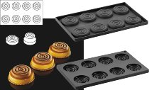@ Silikon-Matte | -Form 8 runde Spiralformen 'Ipnoisi' klein (30x17,5cm)