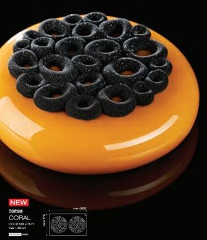 @ Silikon-Matte | -Form 2 runde Formen 'Coral' groß (30x17,5cm)