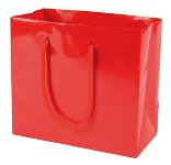 @ Papier-Tragetaschen mittel T2 rot, glänzend (4x25)